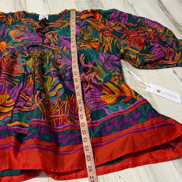 J. Marie The Asher Puff Sleeve Tunic Size Small NWT - Picture 12 of 13